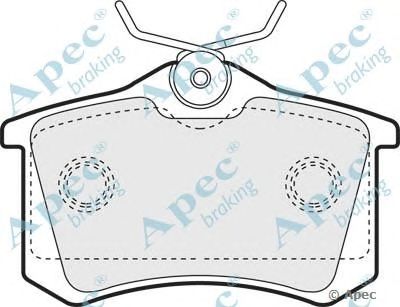APEC BRAKING pad1256 -  Комплект тормозных колодок, дисковый тормоз